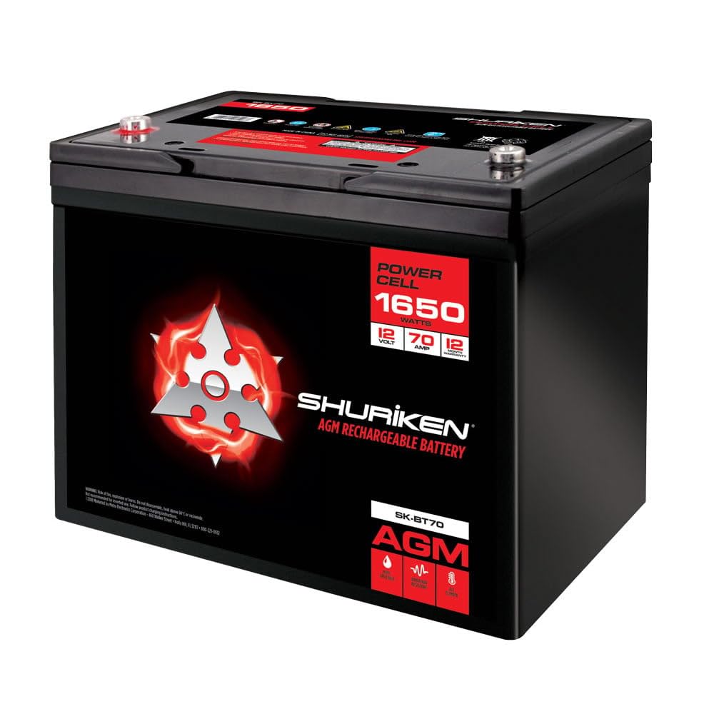 Amazon.com: Shuriken 1650W 70AMP Hours Full Size AGM 12V Battery