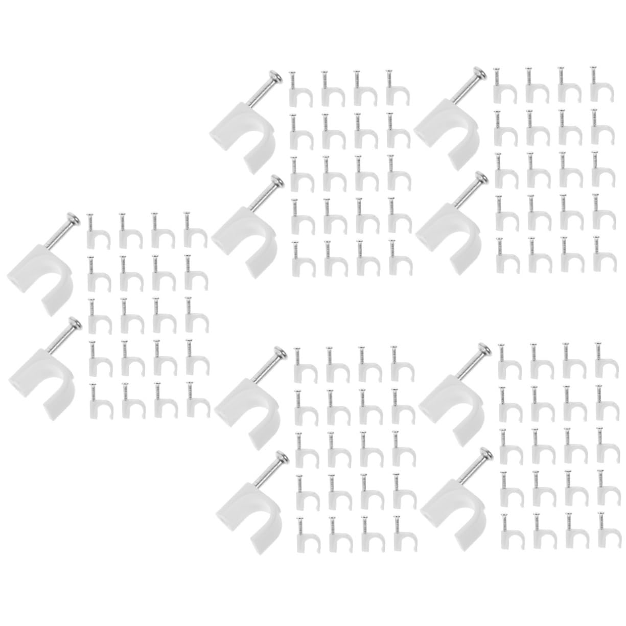 HOMSFOU 1500stücke Kabeltacker Für Ethernet-kabel Nagelbare Kabelclips Pe Für Kabelmanagement Für Zuhause Und Industrie Einfache Installation Und Hohe Haltbarkeit
