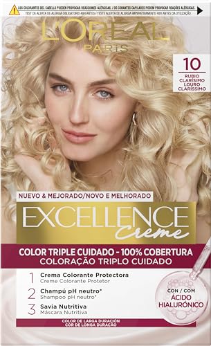 L´ORÉAL PARIS Excellence Creme Tinte Permanente - Tono 10 Rubio...