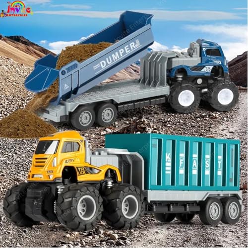 Image of 1:43 Metal Toys Alloy Diecast Truck Set Toy, Diecast Miniature Car Model (Pack Of 1) (Logistic Truck),Assorted