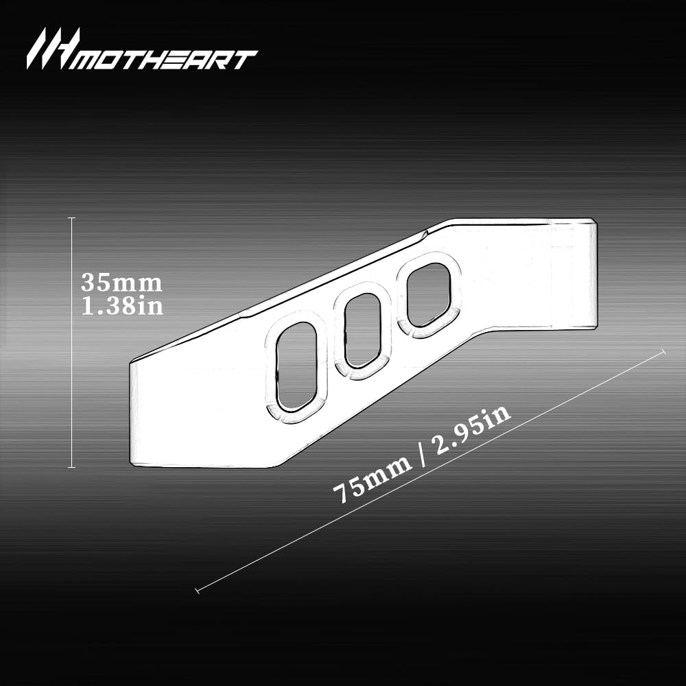 Supports d'extension de rétroviseur de moto pour XSR 125 2021-2024 CNC Aluminium Adaptateur de rétroviseur réglable pour vision étendue (voir ci-dessous) Accessoires (or)