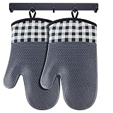 manopla cocina ganchillo 🔥【Limpieza fácil】estos guantes de horno de silicona a prueba de agua no se manchan como otros guantes de algodón. Puedes enjuagarlas con agua corriente y hacer que se limpien fácil y rápidamente.
