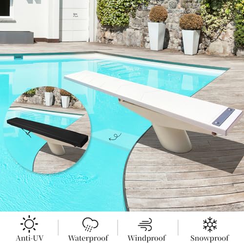 Agustone Cover for Swimming Pool Diving Board Cover, Outdoor Pool Diving Board Waterproof Cover Pool Accessories-6ft,Black