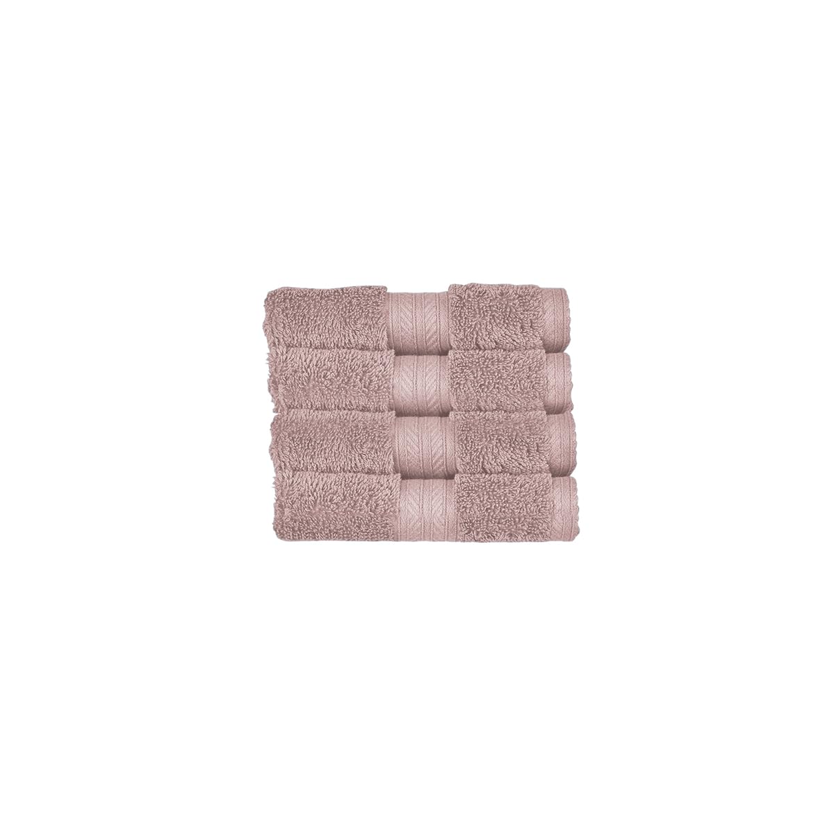 Christy Renaissance 4 Face Cloths Set | Petal Pink | 100% Egyptian Cotton Pile | Luxuriously Soft and Super Absorbent | 675 GSM | 4 Wash Cloth Flannels