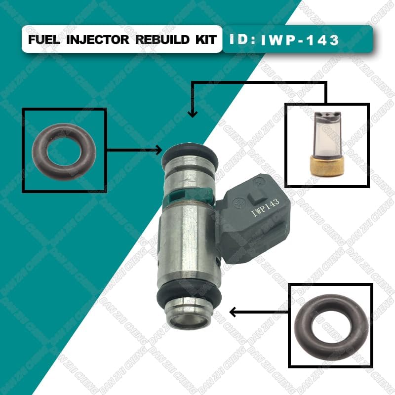 6 Set Fuel Injector Service Repair Kit Filters O Rings Seals Grommets for Re-Nault Clio 2 Laguna Megane Scenic Thalia IWP-143 - (Color: 6 Set)