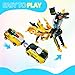 WIESSOC Collision Transforming Dinosaur Car Toy,2 Magnetic Cars Transform Into Dinosaur Toys,Transformation Car Toys for Boys & Girls with Transform Feature,Gift for Birthday,Christmas,Party