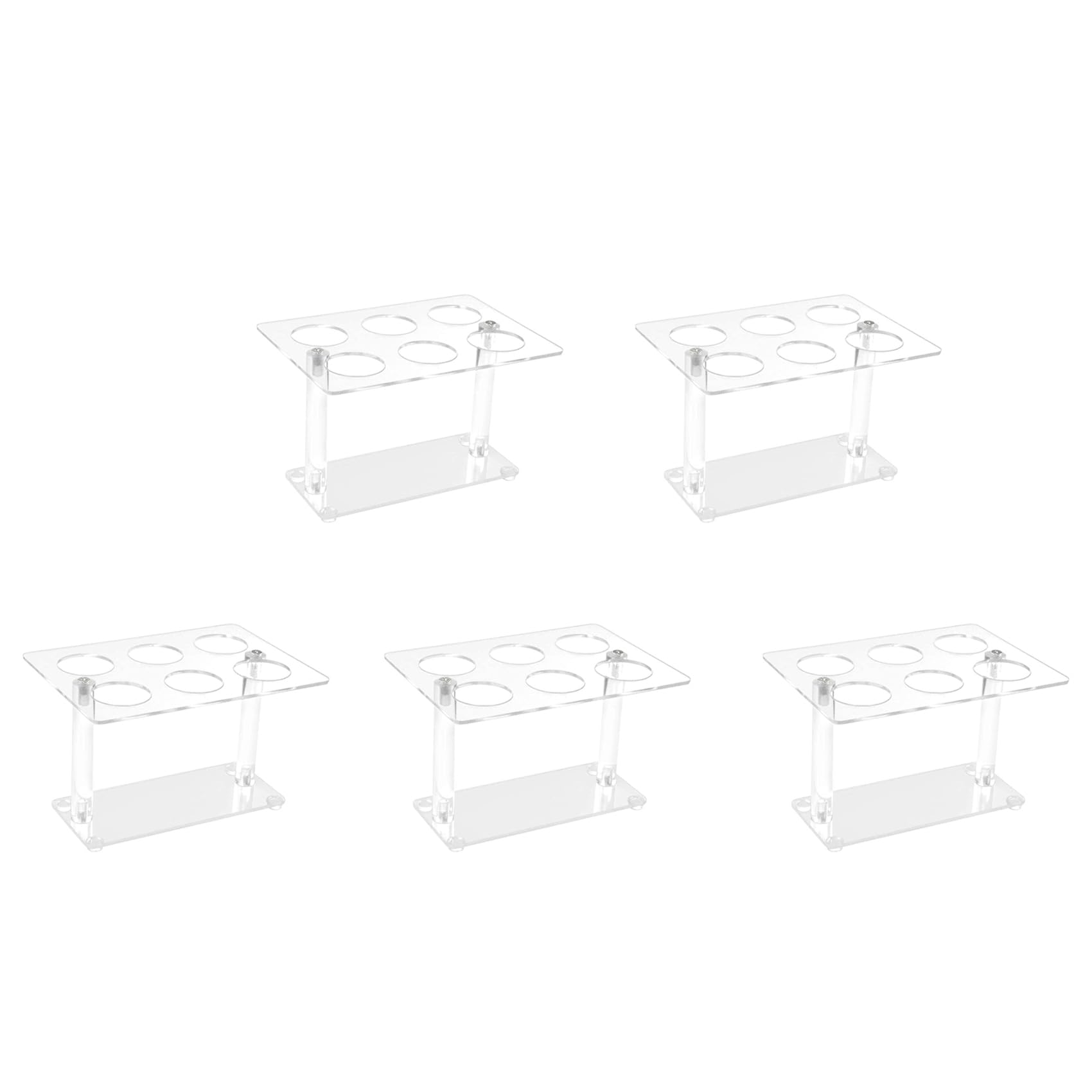 Hndhbfgrt 5Pcs Cone Holder, Clear Acrylic Ice Cream Cone Holder, Cone Display Stand, Sushi Hand Roll Stand Cone Holders (6 Holes)