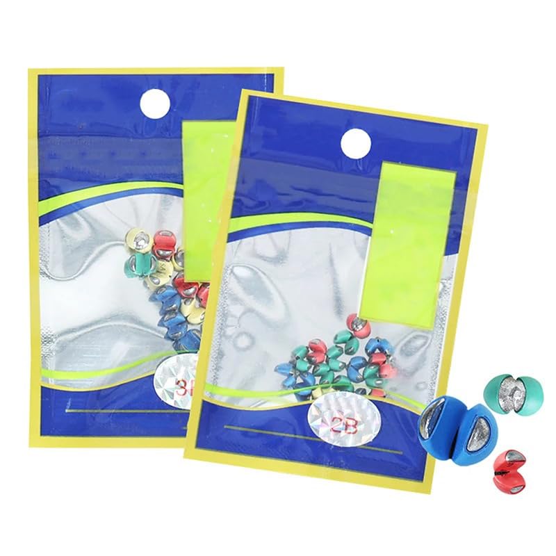 Pesos para pesca recubiertos de caucho multicolor G1-5B 120 pcs miniatura 4
