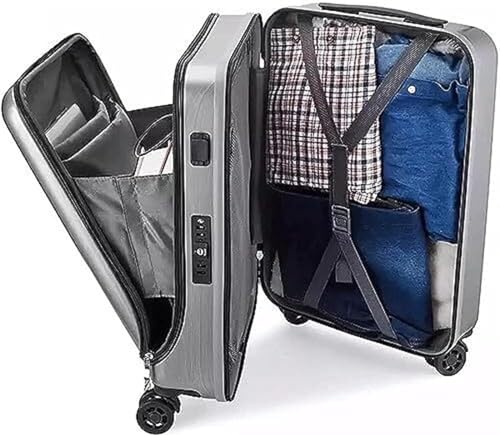 Luggage Travel Gear Luggage Suitcases Rechargeable Hard Case with USB Carry On Luggage Suitcase Checked Luggage(A,20inch)3