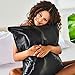 ADAMA Satin Pillowcase with Zipper Closure, Silky 100% Blended Satin Fabric Protects Hair While Sleeping, Reduces Tangling and Breakage, Helps Prevent Skin Wrinkles and Creases, Black, Standard