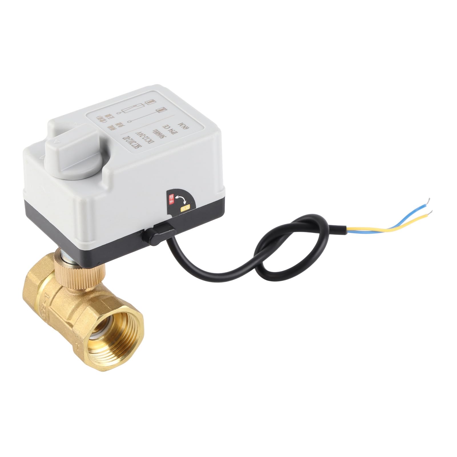VALVOLA A SFERA MOTORIZZATA OTTONE ABS SMART CONTROL RESISTENTE ALL'ACQUA DN25 DC 12V‑24V ACCESSORIO Uso industriale