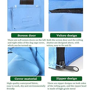 Dog crate cover for wire cratesfits most dog crateswindproof water resistant oxford pet kennel covers provided for wire crate indoor outdoor protectioneasy to put on take off   cucciolini doodles