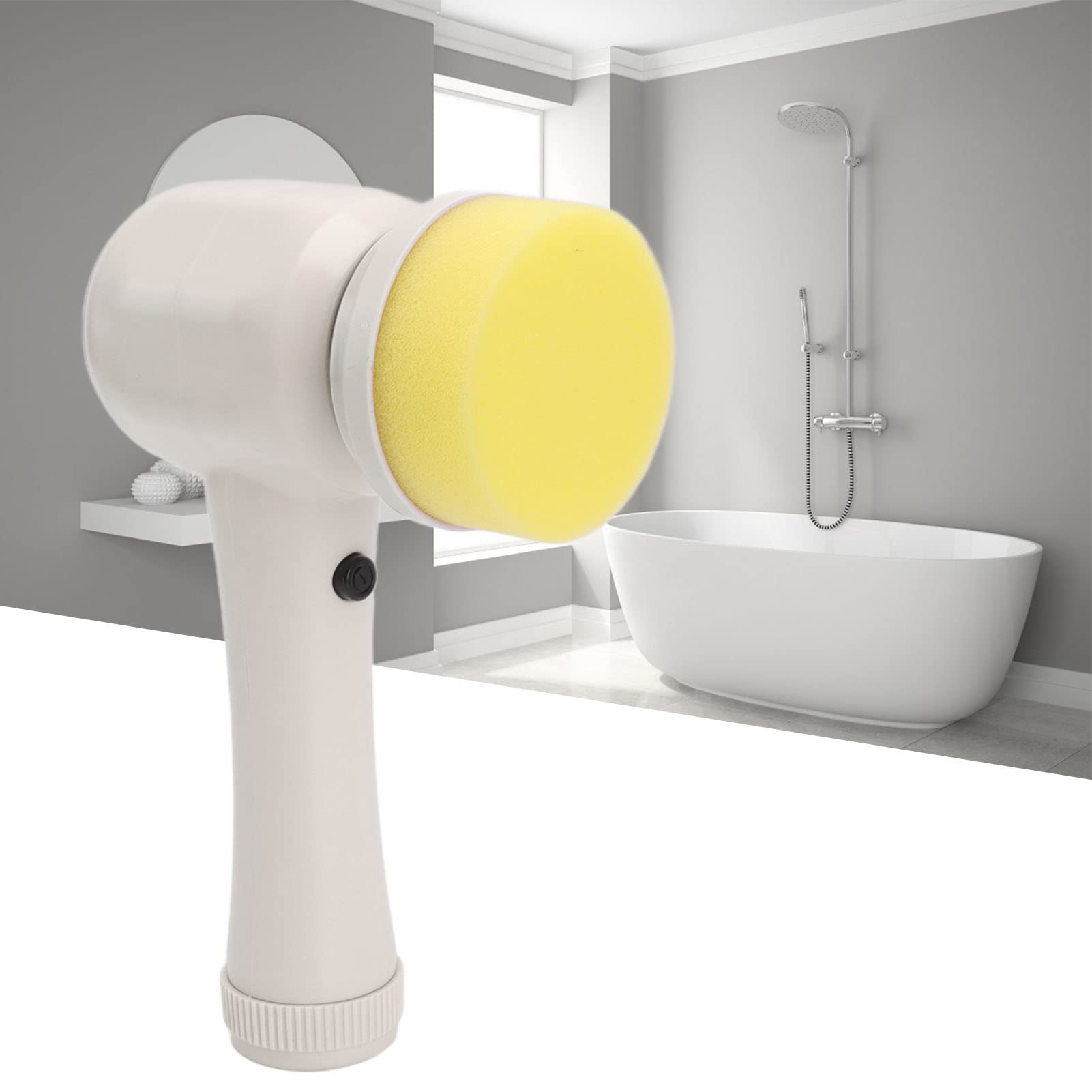 Spazzola Elettrica per Centrifuga Spazzola per Lavaggio Elettrica Portatile Portatile Spazzola per Lavaggio Spazzola per Lavaggio Multifunzionale per Scarpe da Bagno da Cucina (Bianco)