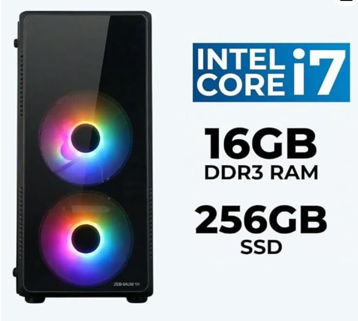 Image of Core i7 4th Gen 4770 16GB RAM | 256GB SSD | 5G WiFi 6 | Bluetooth | HD Graphics 4600 | Win 11 Pro & Office Suite 2021 2-Year Warranty - Assembled CPU for Home & Office