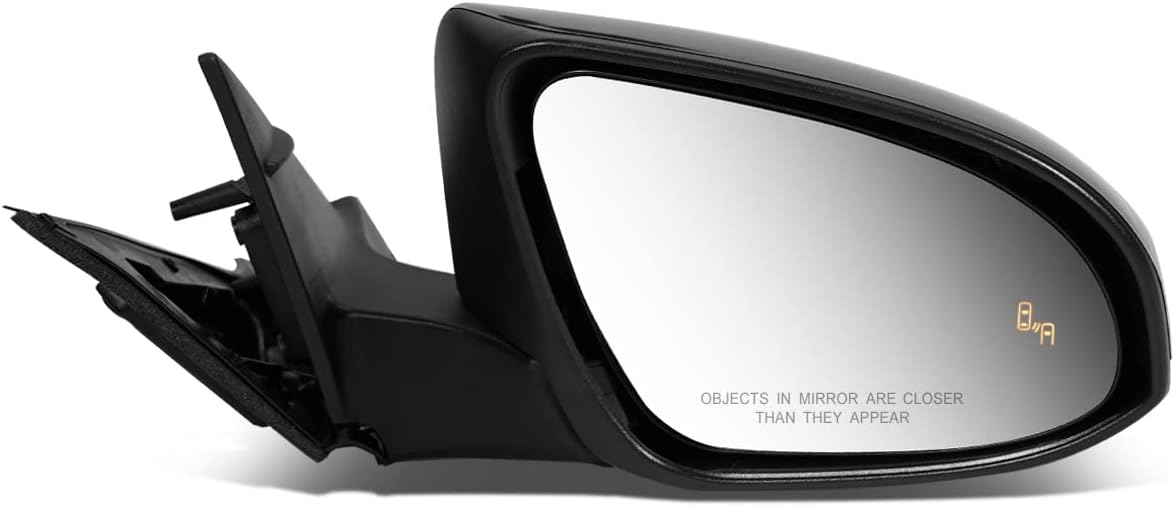 DNA Motoring OEM-MR-TO1320367 Heated Powered Adjustment Left Driver Folding Side Mirror w/Turn Signal Compatible with 2018-2020 Camry