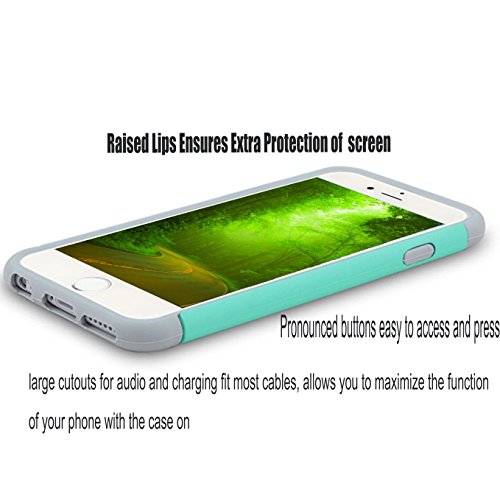 Casehq Iphone 6S Plus Case,Iphone 6 Plus Case,Slim Dual Layer Silicone Rubber Pc Protective Case Fit For Iphone 6 (2014)/6S 5.5 Inch (2015) Hybrid Hard Back Cover Soft Silicone-Dark Purple Black #TOP2