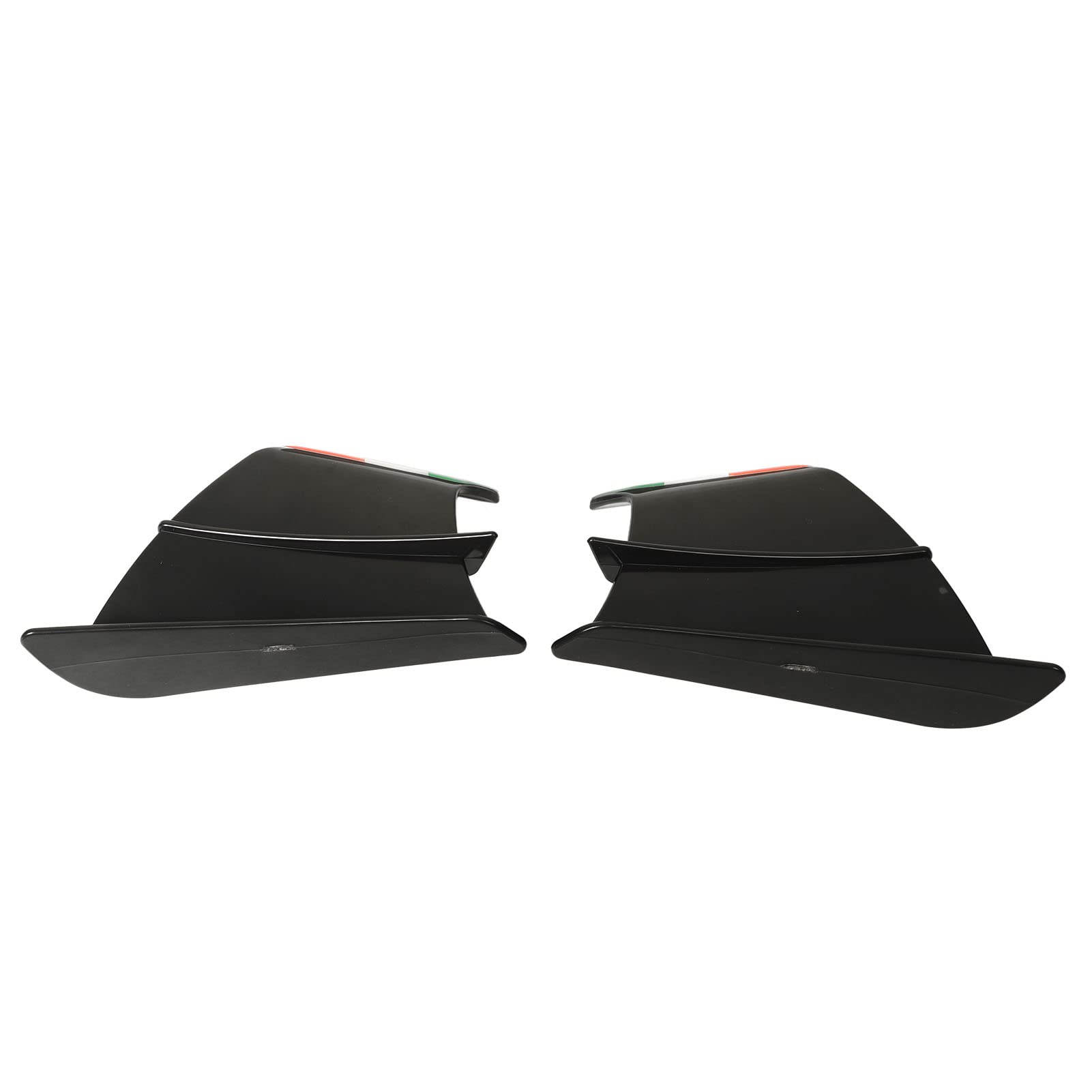 Aileron de Moto Résistant aux UV, Aileron Latéral de Moto, 2 Pièces, Résistant à l'usure pour Moto (Le Noir)