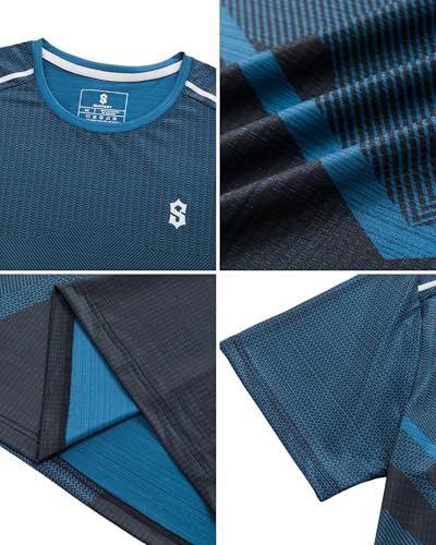 Men's Dry Fit Workout Shirts - Moisture-Wicking, Quick-Dry, 4-Way Stretch Premium Athletic Tees for Running & Sports3