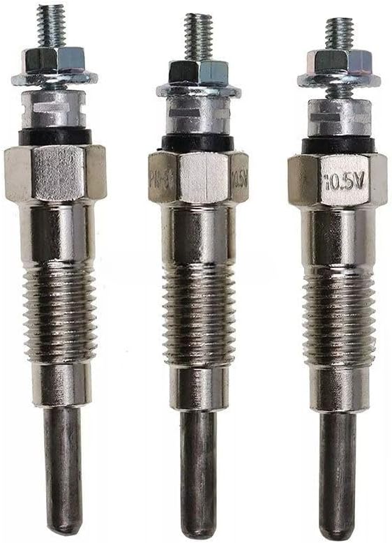 3Pcs Glow Plug M87919 AT110814 for Yanmar 3TN66C 3TN66UJ 3TNA72UJ 3TNE74 for John Deere 330 332 375 430 455 655 755 855 F915 F925 F935 X495 X595 1435