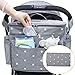 Orzbow XL Buggy Organizer Taschen,22 L Großer Kinderwagen Windel Organizer mit Getränkehaltern, Schulterriemen,2 Haken und Tragbare Wickelunterlage für Unterwegs Handtasche & Schultertaschen (Grau)