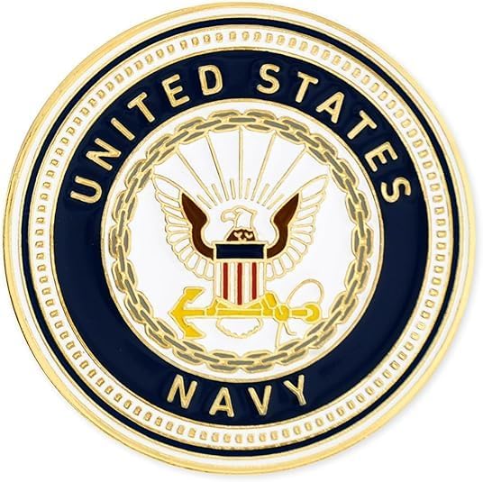 PinMart's Officially Licensed Made In the USA Navy and American Flag Bundle - Waving American Flag and United States Navy Lapel Pin image 5