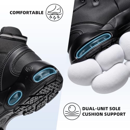 Image of LARNMERN Non Slip Work Boots for Mens Waterproof Chef Shoes