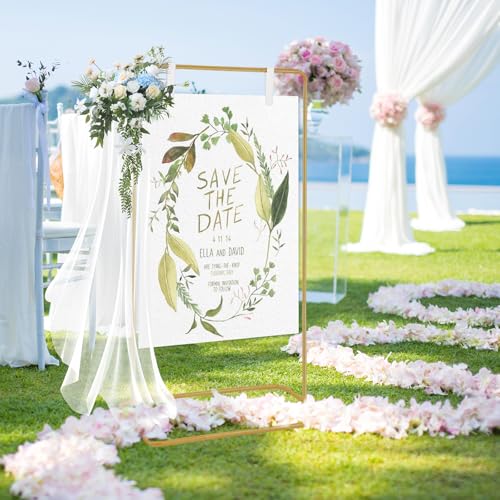 Support pour panneau de mariage doré réglable pour une réception élégante - 7