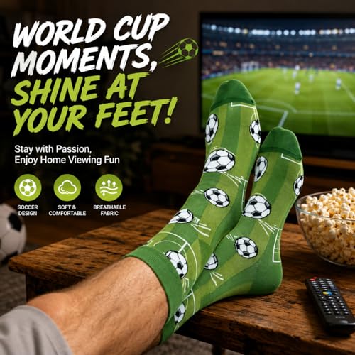 BISOUSOX Mens Funny Soccer Socks