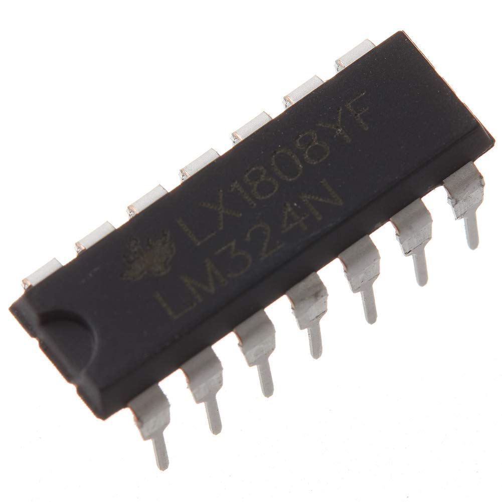 10 unidades LM324N LM324 324 Amplificador Operacional Cuadruple de Propósito General ，1MHz, 14-Pin DIP14