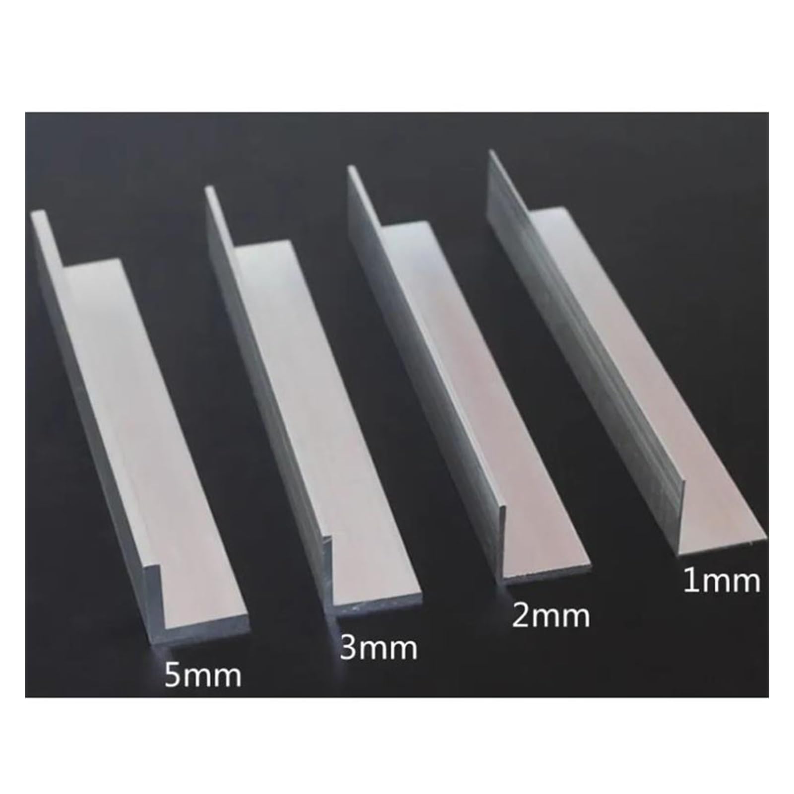 Perfil triangular con borde de aleación de aluminio en forma de L, ángulo recto 6063, bricolaje(30x30mm-490mm 2Pcs,Thick 3mm)