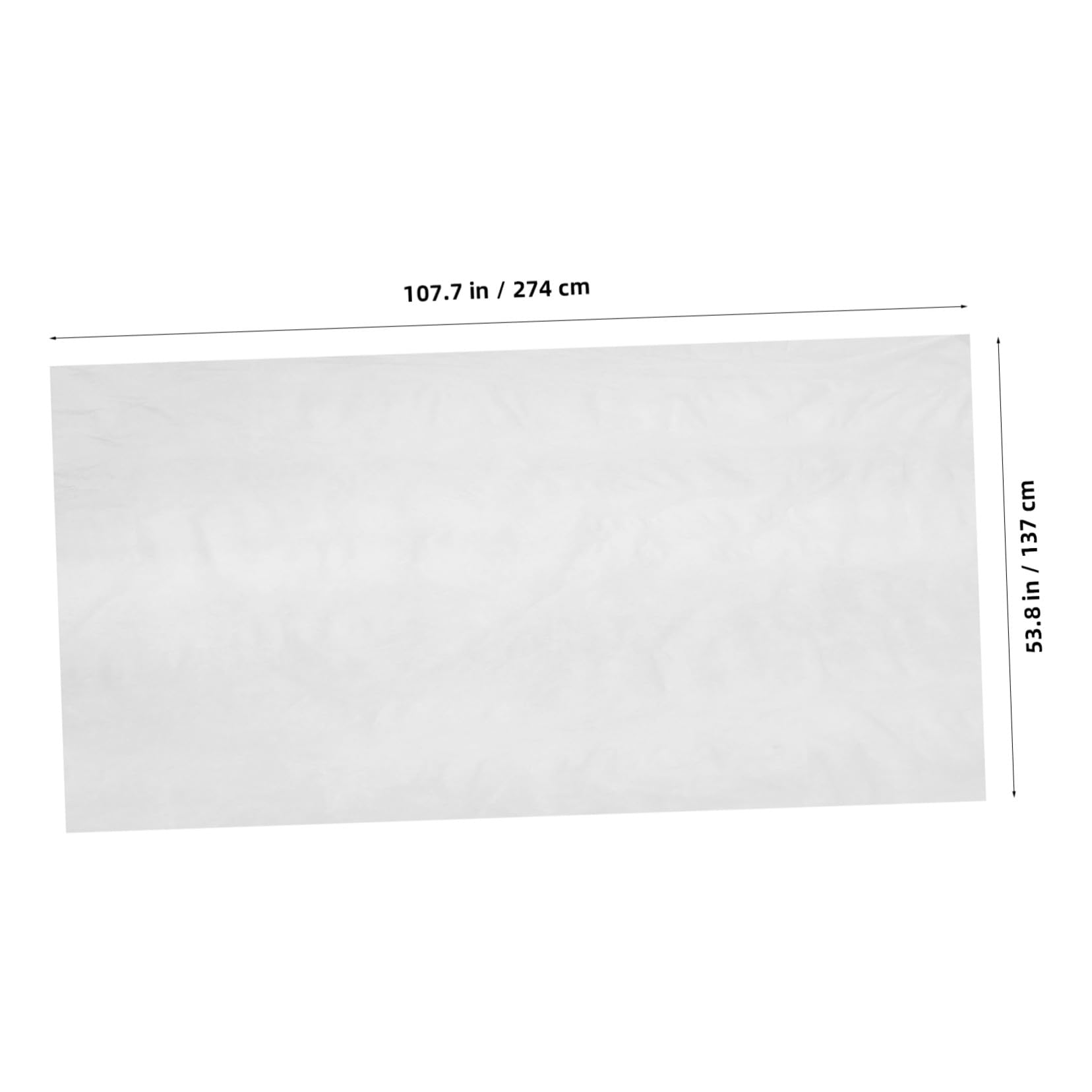 Zerodeko 11pièces Nappes Blanches Jetables Rectangulaires Plastique pour Fêtes Pique-niques Et Mariages