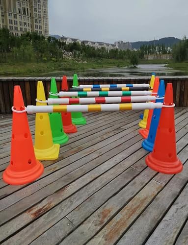Générique Barrière de signalisation Extensible à cône Haute visibilité avec revêtement réfléchissant, pour la sécurité temporaire et la signalisation (Rouge, Paquet de 10)