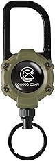 [COMODO CONFI] アウトドアのプロが監修 カラビナ リールキーホルダー キーリール [強力マグネット内蔵型リール] 伸縮自在 金属ワイヤー採用 キャンプ アウトドア 釣り 全5色