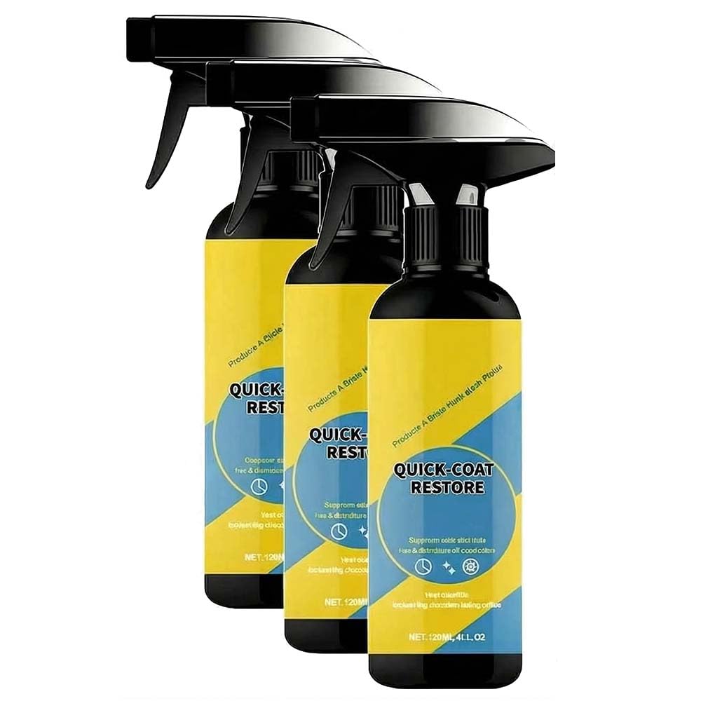 Nano Quick Coat Restore, 2026 Advanced Automobile Quick-Acting Coating Agent, Quick Effect CoatingAgent Spray with Dust Proof and Glazing Effects Long-Lasting Car Showroom Gloss (3 pcs)