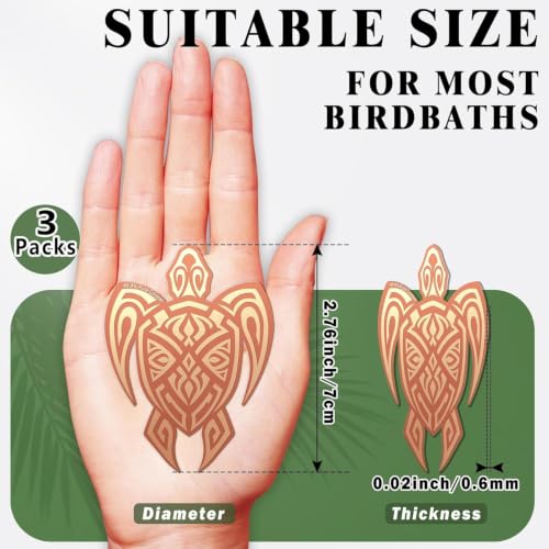 Disco de cobre para baño de pájaros en exteriores y control ecológico de estanques 7