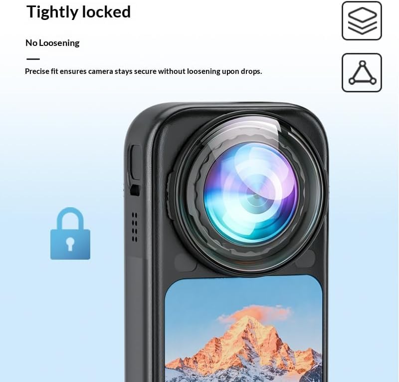 Image of Insta 360 X6 Dual Lens Protector Tempered Glass Lens Cap, 10H Hardness Scratch-Resistant Anti-Shock Lens Cover, 1:1 Precise Fit Camera Insta 360 Action Camera Accessories (X6 Dual Lens)