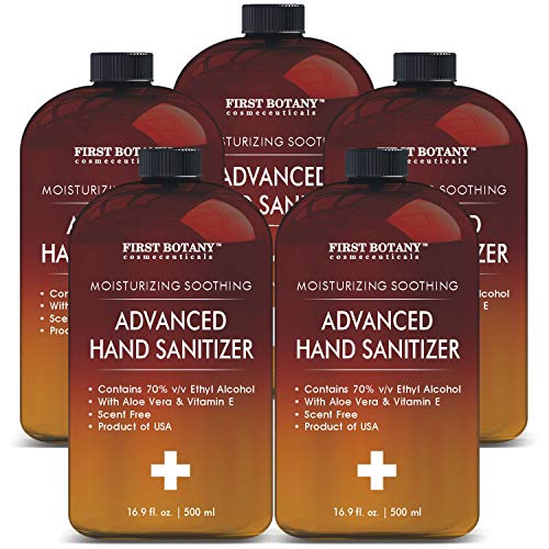 Bulk Size(Pack of 5) Hand Sanitizing Advanced Gel with Dispensing top; Infused