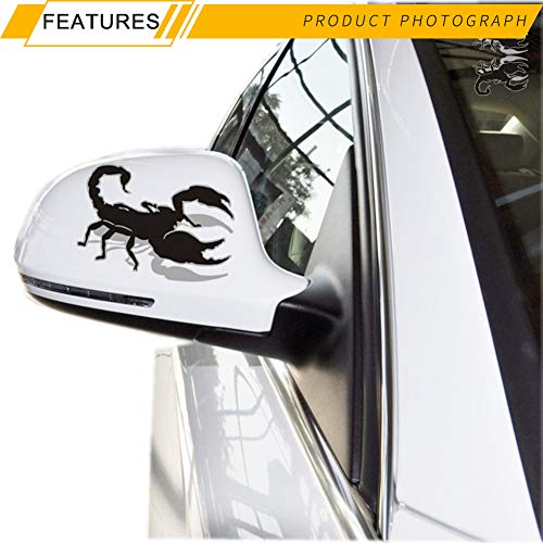 Voroly 2 Pcs 3D Scorpion Car Rearview Mirror Stickers DIY Decals Auto Car Side Mirror Stickers Car Body Bumper Stickers 4.33" x 3.15" - Thumbnail 3