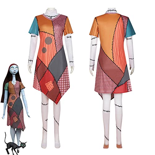 Amalon La pesadilla antes de Navidad Sally Kelrington Cosplay traje Jack Skellington uniforme...