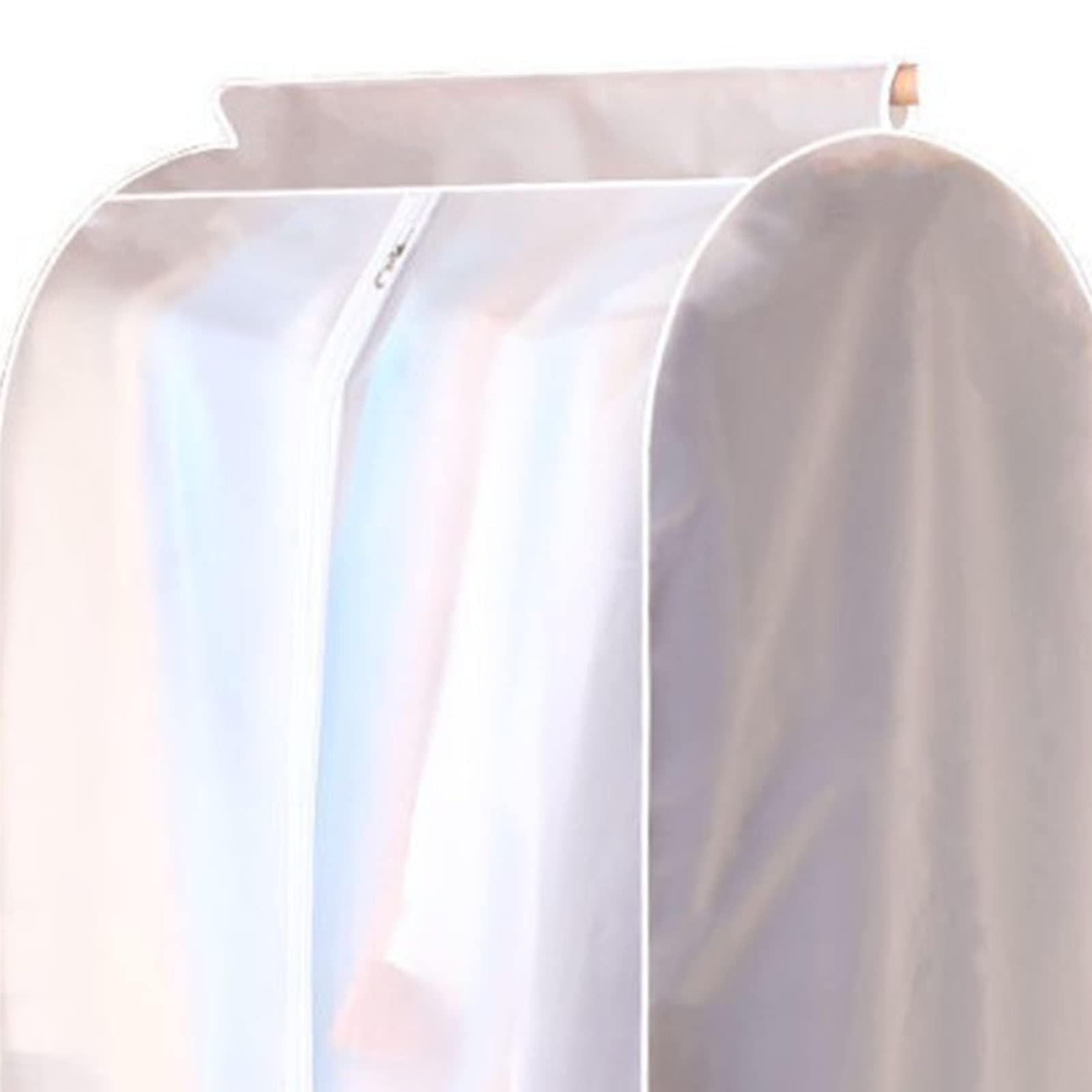 Clothes Dust Cover, Large Suits Clothes Rack Cover Clothes Rack Cover with Zipper Hanging Garment Clothes Cover Clothing Storage Bag Translucent Frosted Garment Rack Garment Bags for Hanging Clothes
