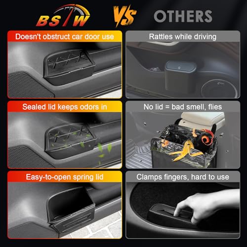 Image of for RAV4 Trash Can for 2026 Toyota RAV4 Small Car Trash Bin for 6th Gen RAV 4 Driver Side Front Door Pocket Trash Garbage Bin w /Lid for 2026 Toyota RAV4 Accessories