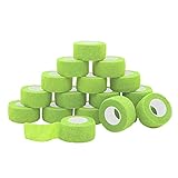 tocone 18 rotoli benda elastica bendaggio adesiva coesiva benda nastro elastico autoadesivo salvapelle sport nastro bendaggio sportivo per mani, piedi, ginocchia, braccia 2.5cm x 4.5m (verde)