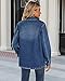 luvamia Light Jackets For Women Distressed Jean Jacket Women Blue Jacket Women Spring Winter Jackets For Women Casual Tops For Women Womens Denim Jacket Size 3X-Large Size 24 26