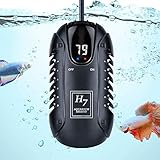 PGFUNNY 200W Aquarium Heater, Adjustable LED Digital Temperature Display Smart Thermostat Betta Fish Heater, for Betta Tank Heater with Protective Guard