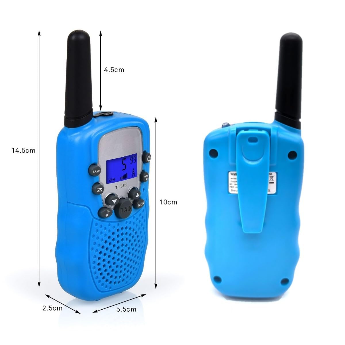 Walkie Talkie zestaw dla dzieci, 388 radiotelefon dla dzieci, z akumulatorem wielokrotnego ładowania, 8-kanałowy radiotelefon PMR 446, zasięg do 2 – 3 km (zestaw 2 szt.) w kolorze kamuflażowym