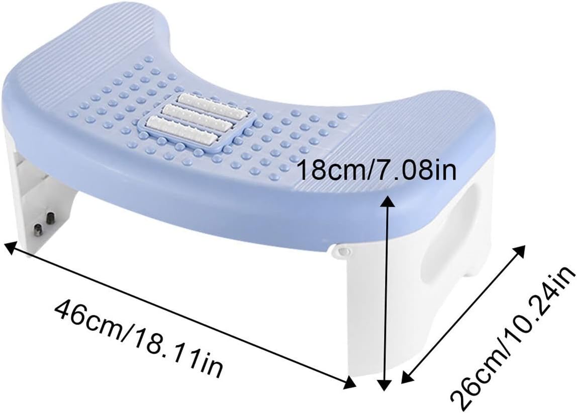Foldable Poop Stool for Bathroom with Portable Handle Convenient and Compact Foot Stool Great for Travel
