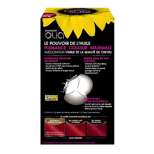 Foto von Garnier Olia – Permanente Ölfarbe, ohne Ammoniak, 6.60 Rouge Intense, 174 ml
