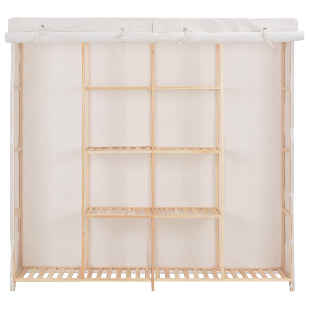 vidaXL Kleiderschrank Weiß 173 x 40 x 170 cm Stoff