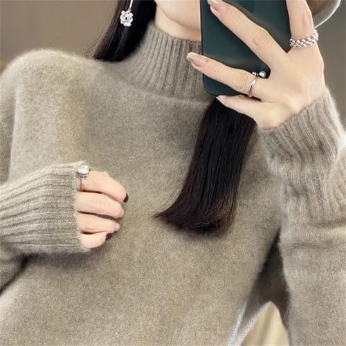 Women's Cashmere Sweater Winter Loose Turtleneck Pullover Sweaters Jumper Tops2