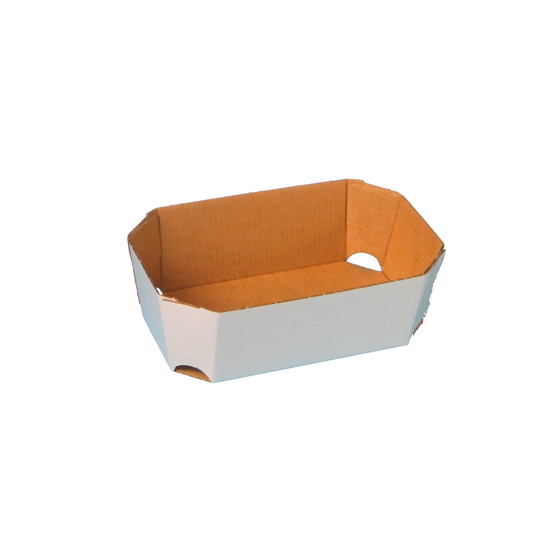 Pro DP 520 Bio Beerenobstschalen Beerenschalen Früchteschalen Wellpappe weiß neutral 18x11x5,5cm für 500g - Inkl. VerpG in D